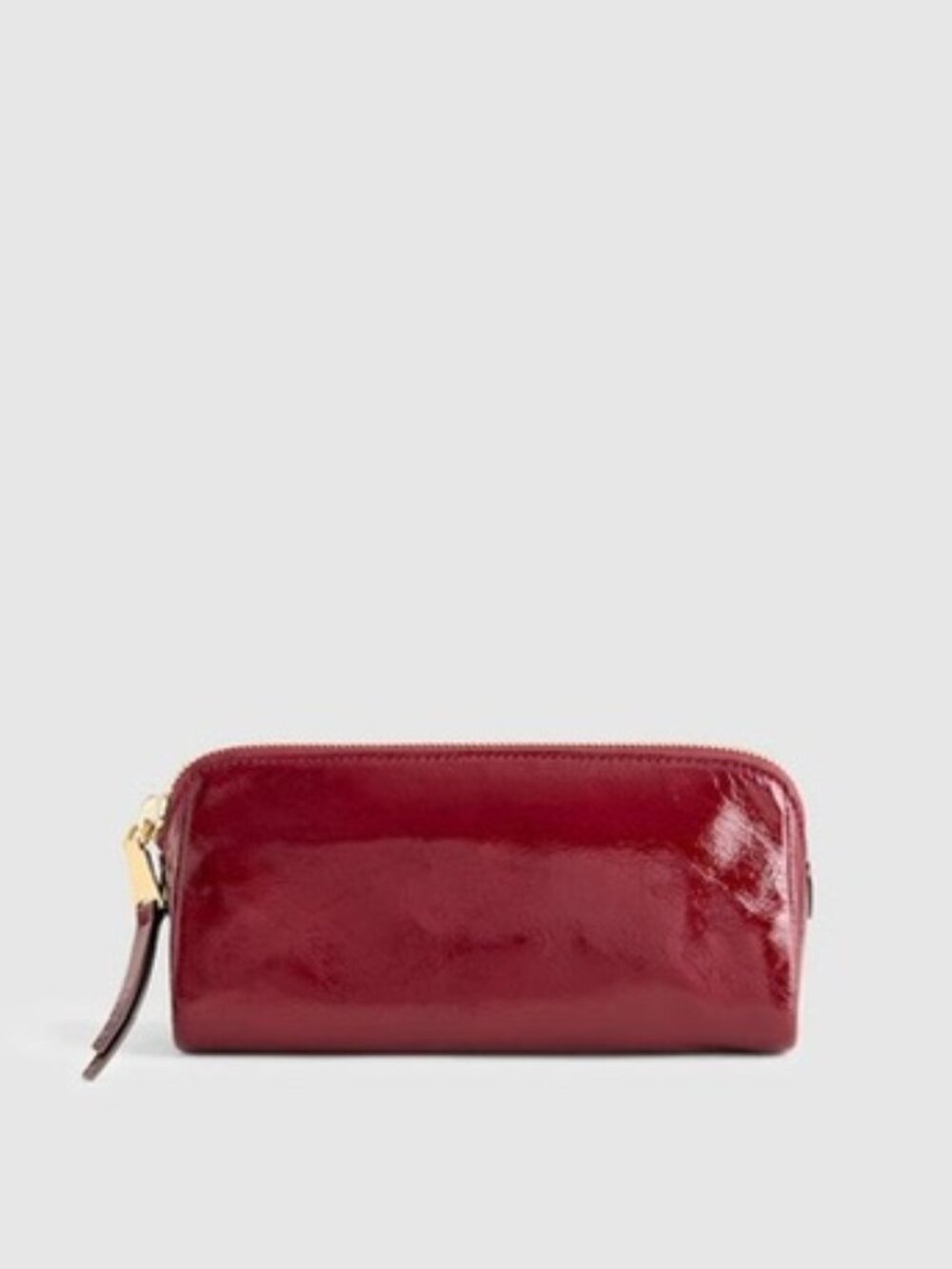 Madewell The Makeup Pouch Cabernet Women's Patent Leather Cosmetic Bag